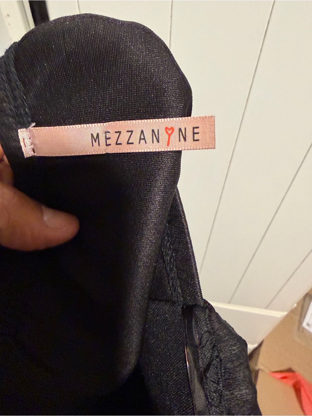 128 - Strapless Black Draped Blouse - Picture 3 of 4